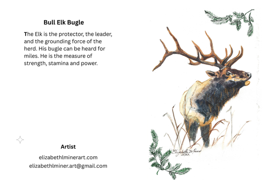Bull Elk Bugle 5x7 Greeting Cards